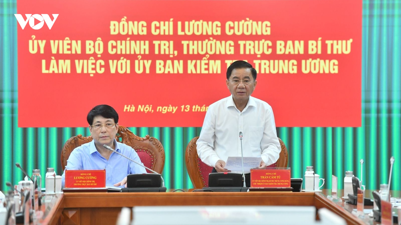Thường trực Ban Bí thư Lương Cường làm việc với UBKT Trung ương