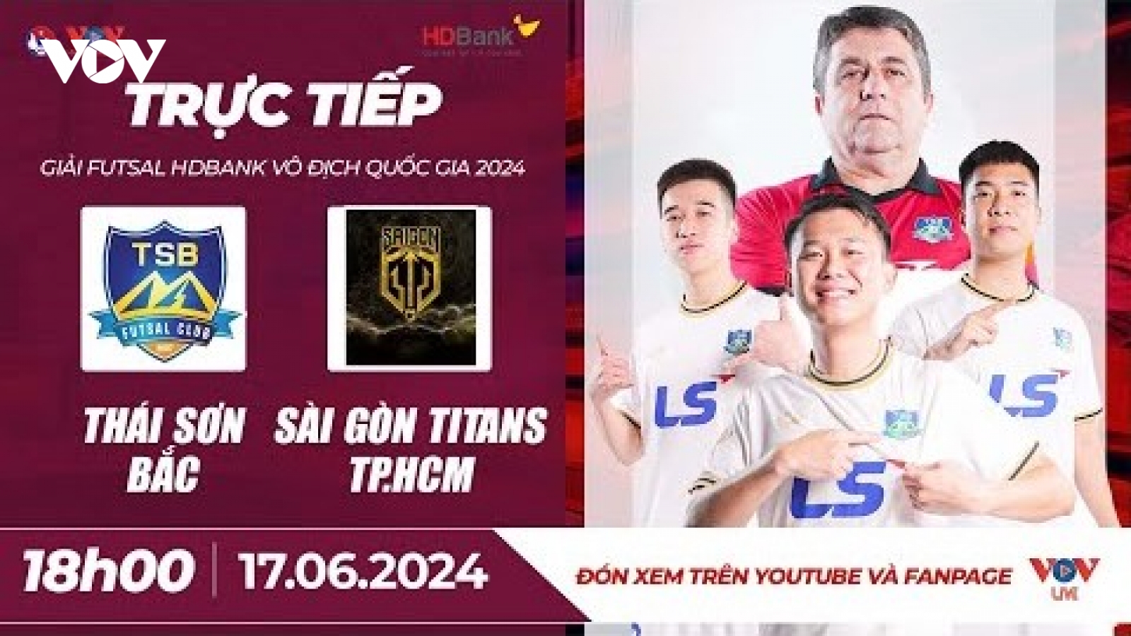 Xem trực tiếp Thái Sơn Bắc vs Sài Gòn Titans - Giải Futsal HDBank VĐQG 2024