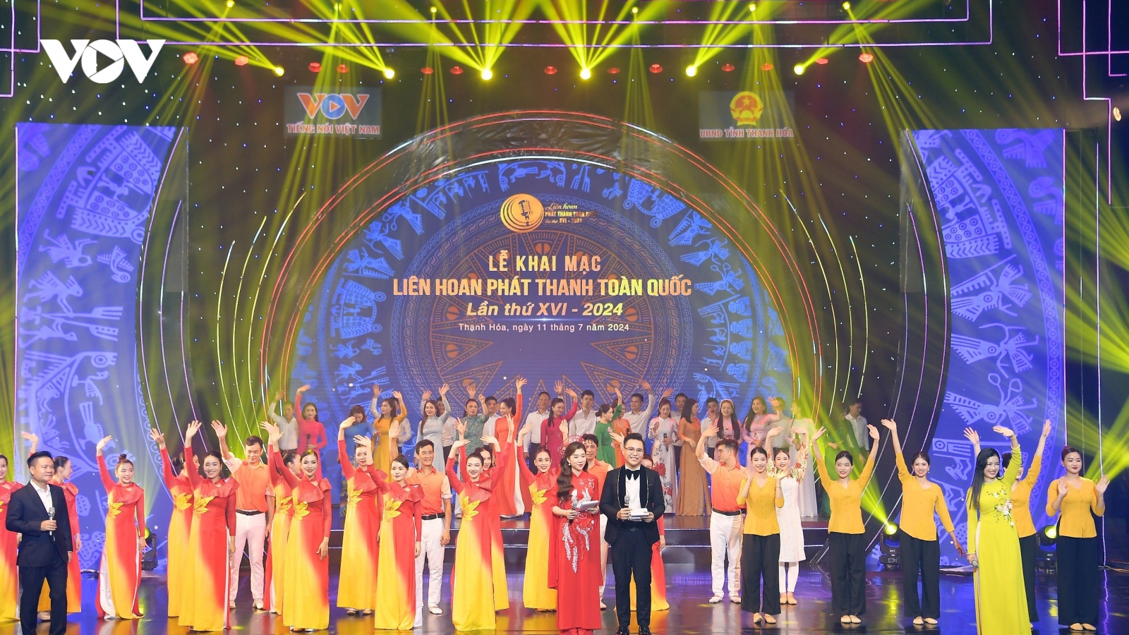 Toàn cảnh lễ khai mạc vòng chung khảo Liên hoan Phát thanh toàn quốc lần thứ XVI