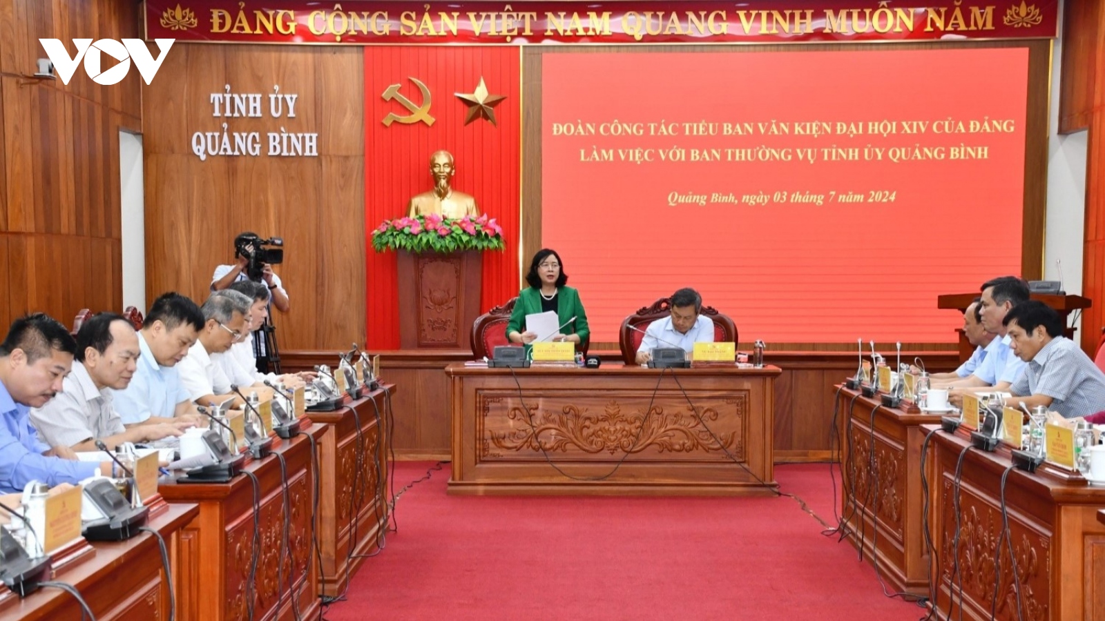 Trưởng Ban Dân vận Trung ương làm việc với tỉnh Quảng Bình