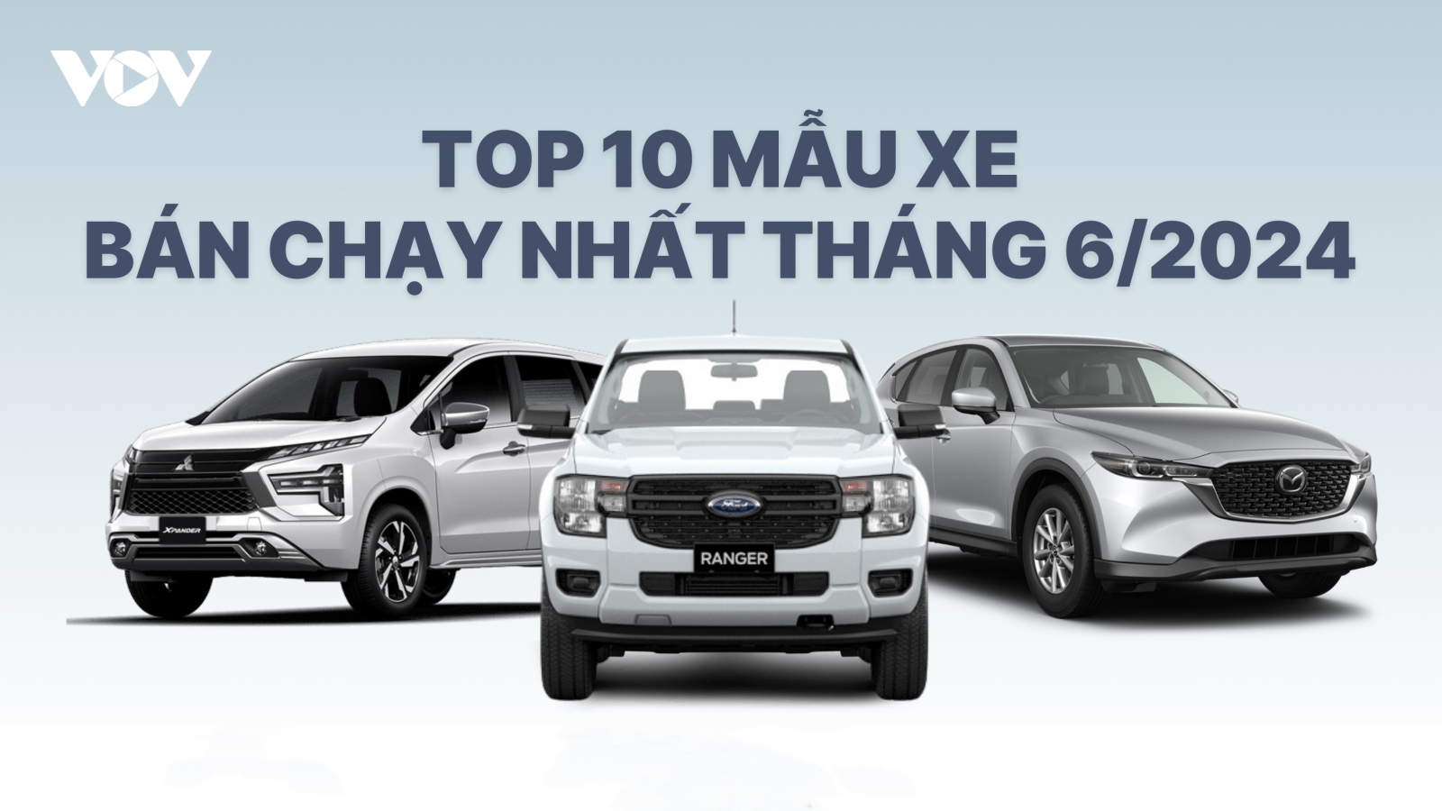 Top 10 mẫu xe bán chạy nhất tháng 6: Ford Ranger lên ngôi