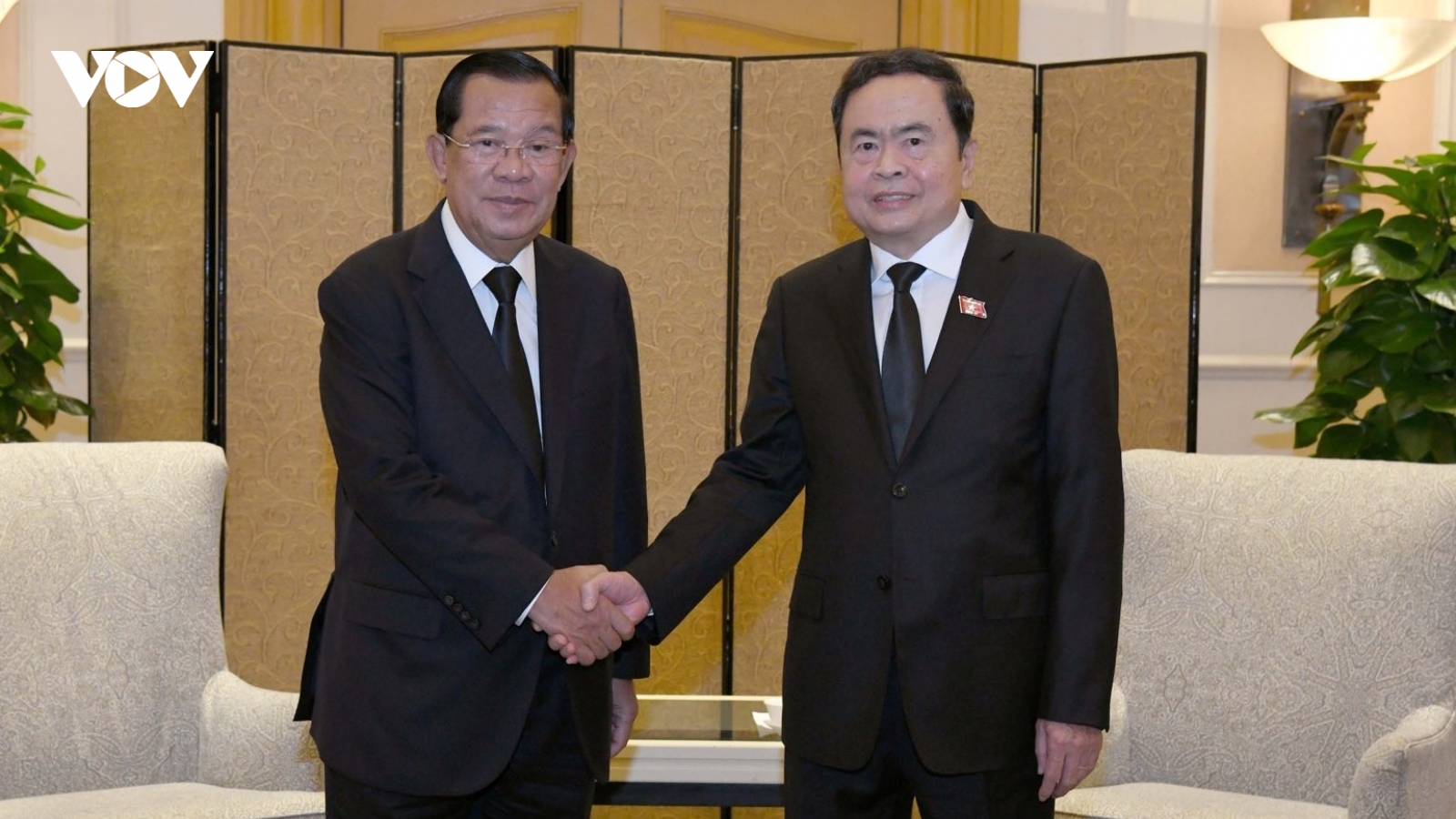 Chủ tịch Quốc hội Trần Thanh Mẫn tiếp Chủ tịch Thượng viện Campuchia Hun Sen