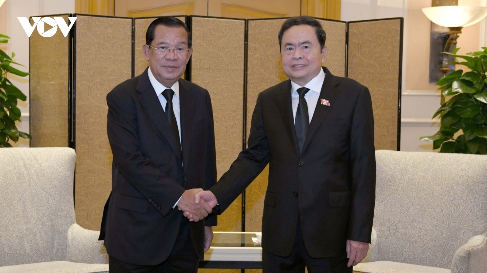 Chủ tịch Quốc hội Trần Thanh Mẫn tiếp Chủ tịch Thượng viện Campuchia Hun Sen