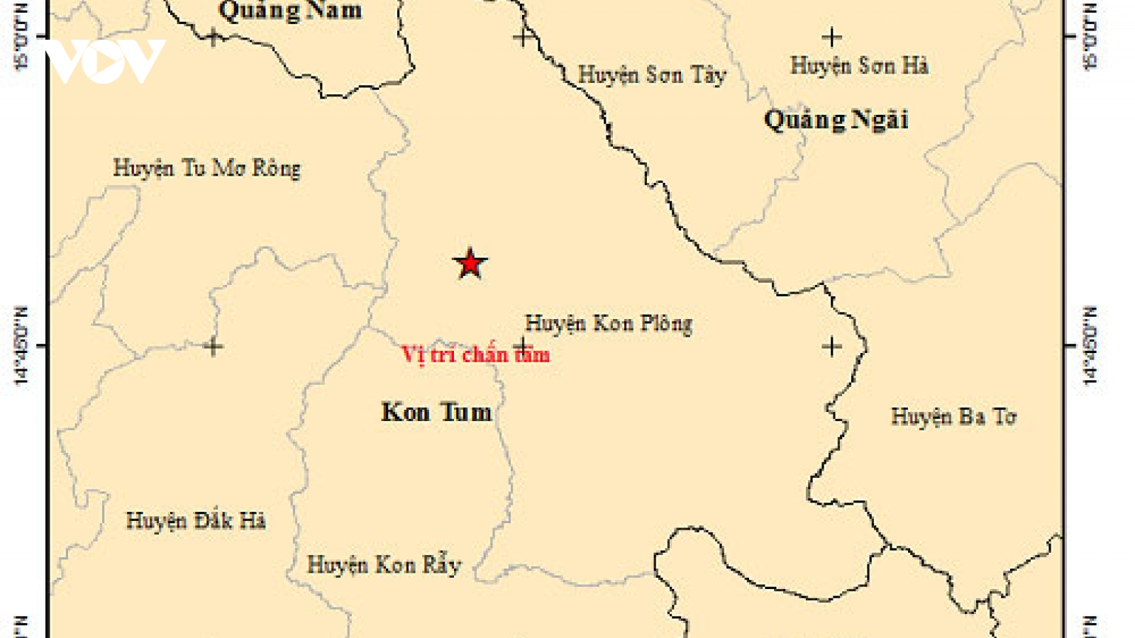 Liên tiếp xảy ra 2 trận động đất ở Kon Tum
