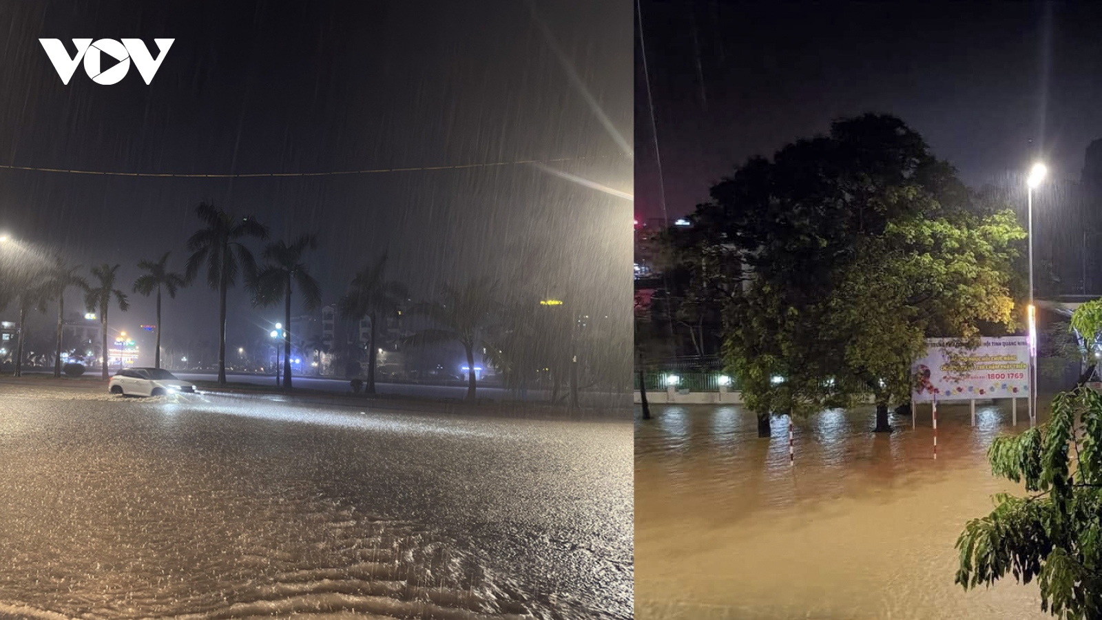 Thành phố Hạ Long (Quảng Ninh) ngập úng nhiều nơi sau mưa lớn kéo dài