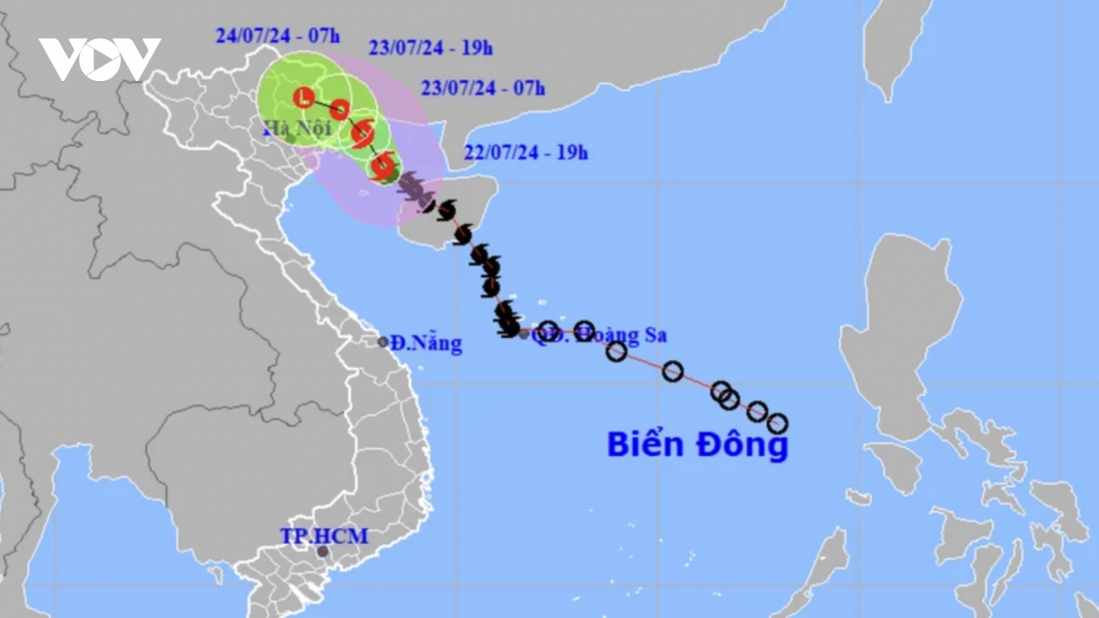Bão số 2 cách Quảng Ninh - Hải Phòng 130km về phía Đông Đông Nam