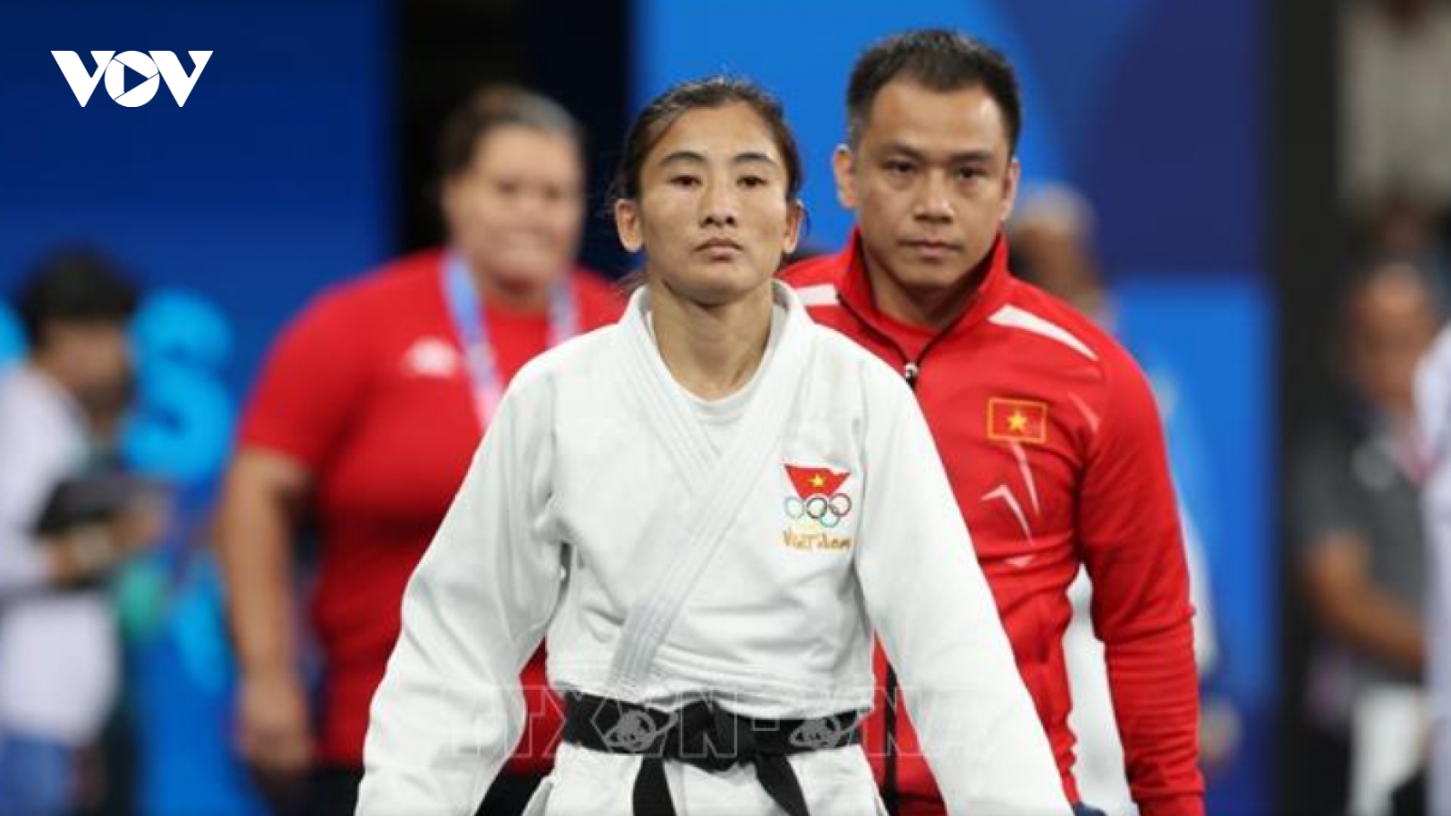 Võ sĩ Judo Hoàng Thị Tình thua sát nút ở Olympic 2024