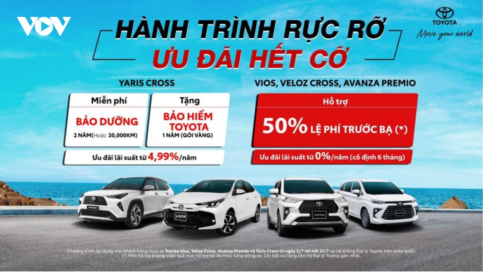 Chỉ còn 1 tuần để nhận ưu đãi khi mua xe Toyota trong tháng 7