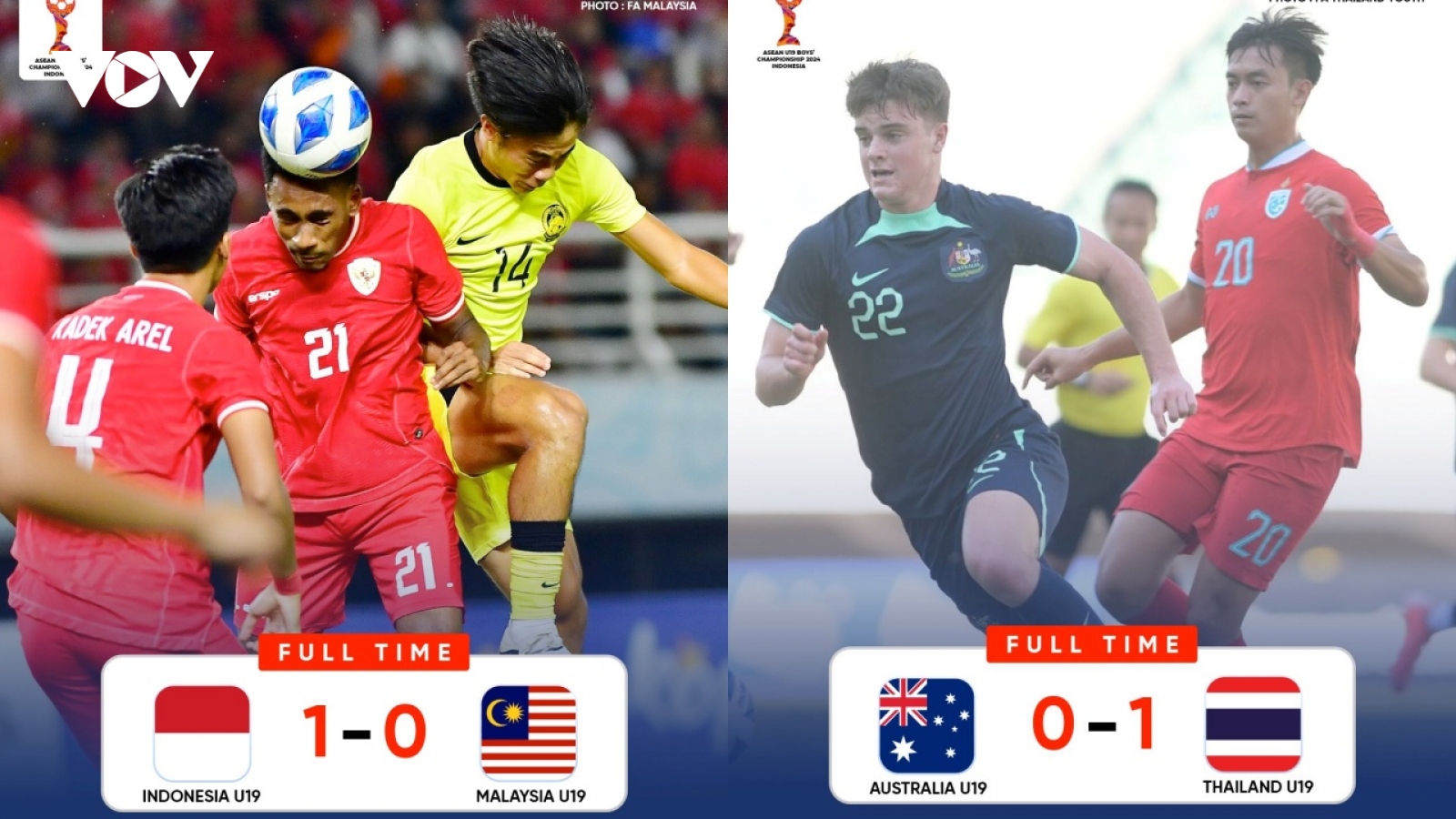 U19 Thái Lan đối đầu U19 Indonesia ở chung kết U19 Đông Nam Á 2024