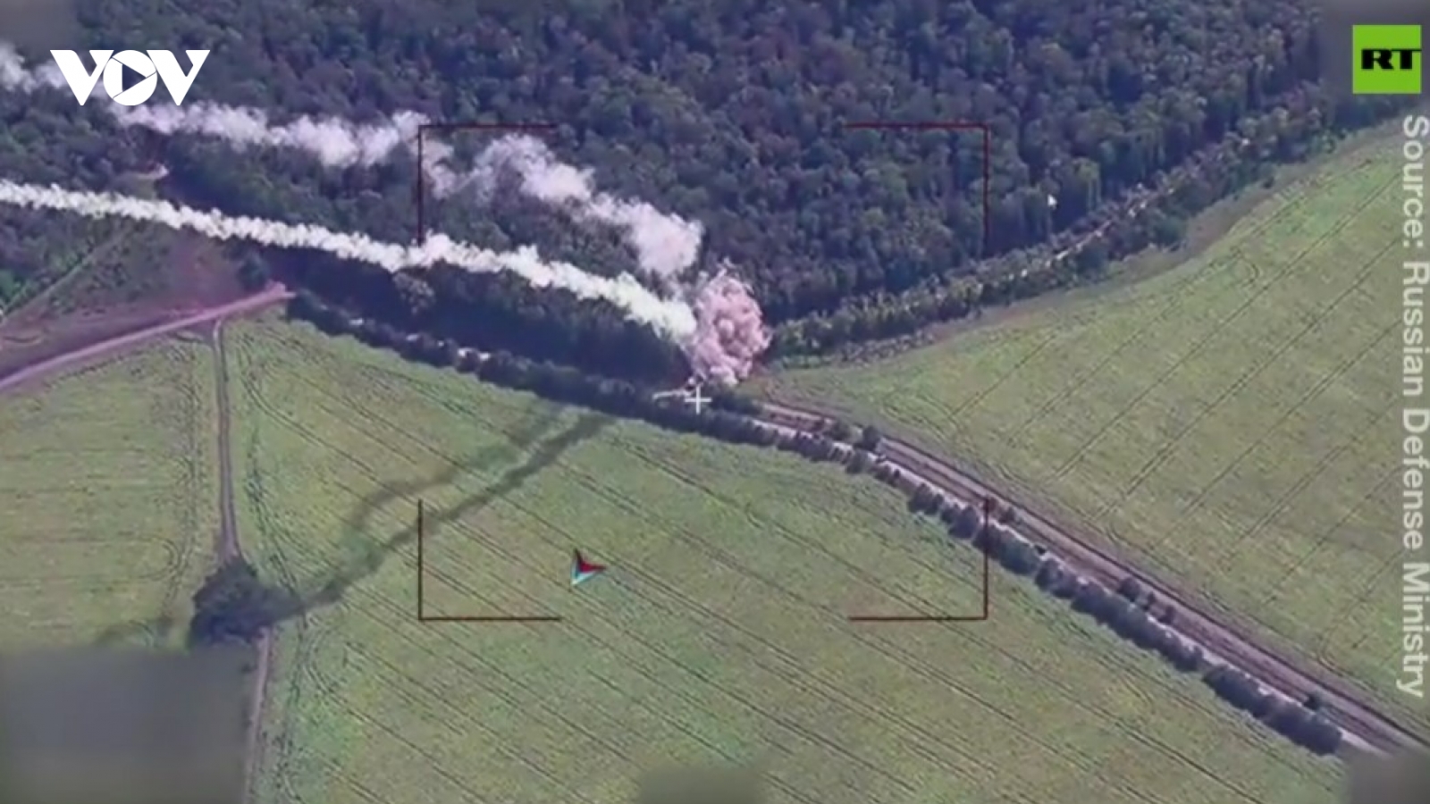 Tên lửa Iskander của Nga làm nổ tung pháo phản lực HIMARS của Ukraine