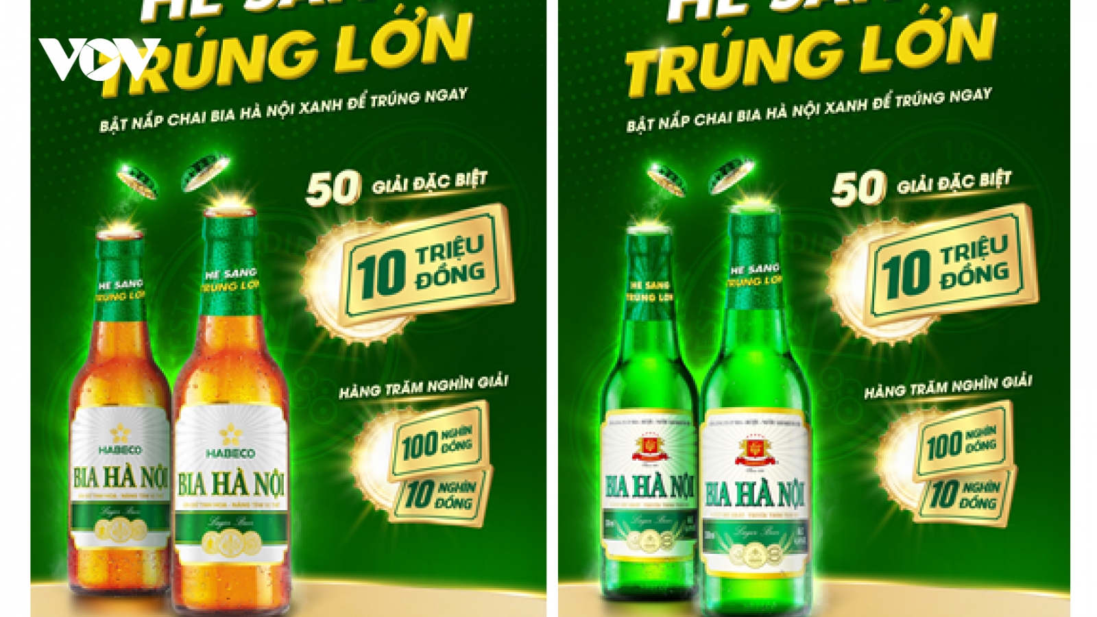 Bật nắp bia Hà Nội chai xanh, trúng ngay 10 triệu tiền mặt