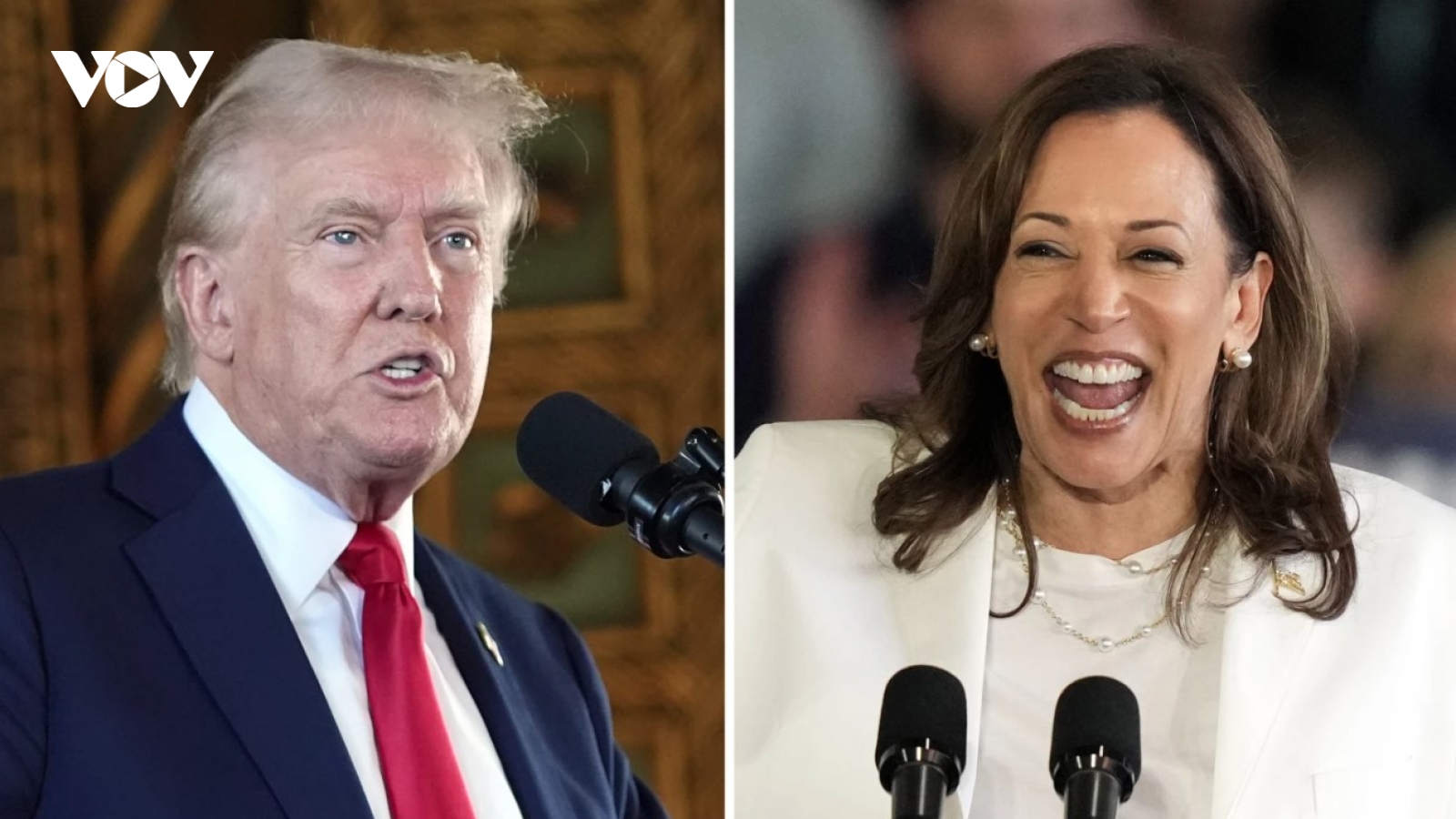 Sự trái ngược trong thông điệp tranh cử của bà Harris và ông Trump