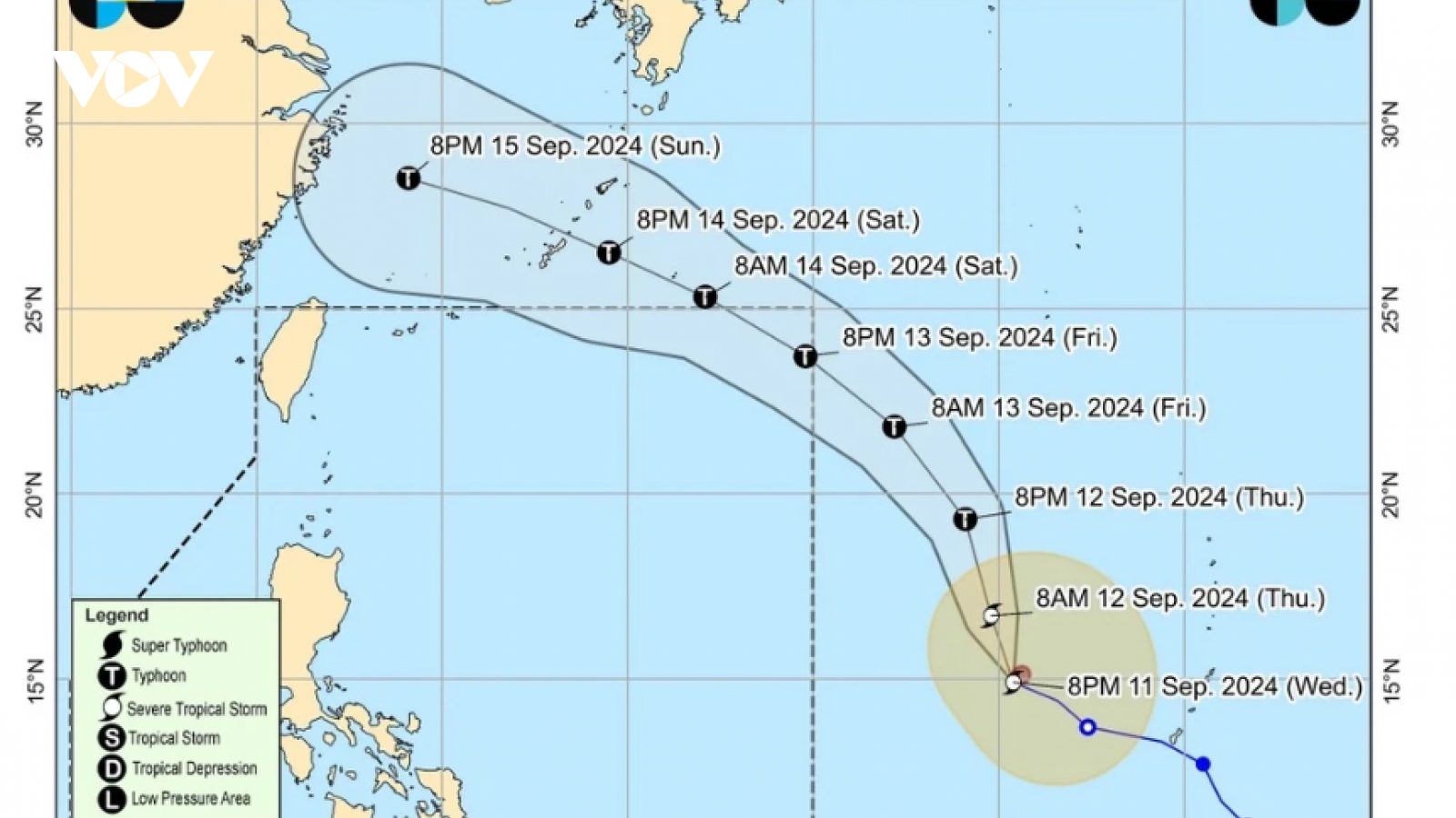 Bão Bebinca có thể đổ bộ vào Trung Quốc
