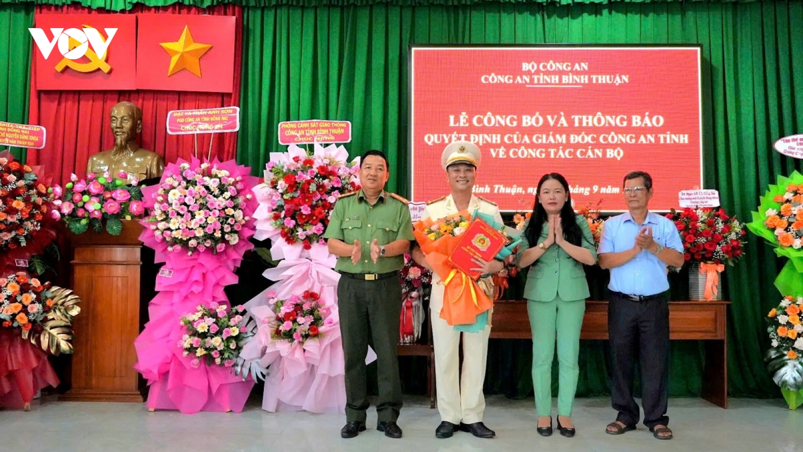 Công an tỉnh Bình Thuận công bố quyết định về công tác cán bộ