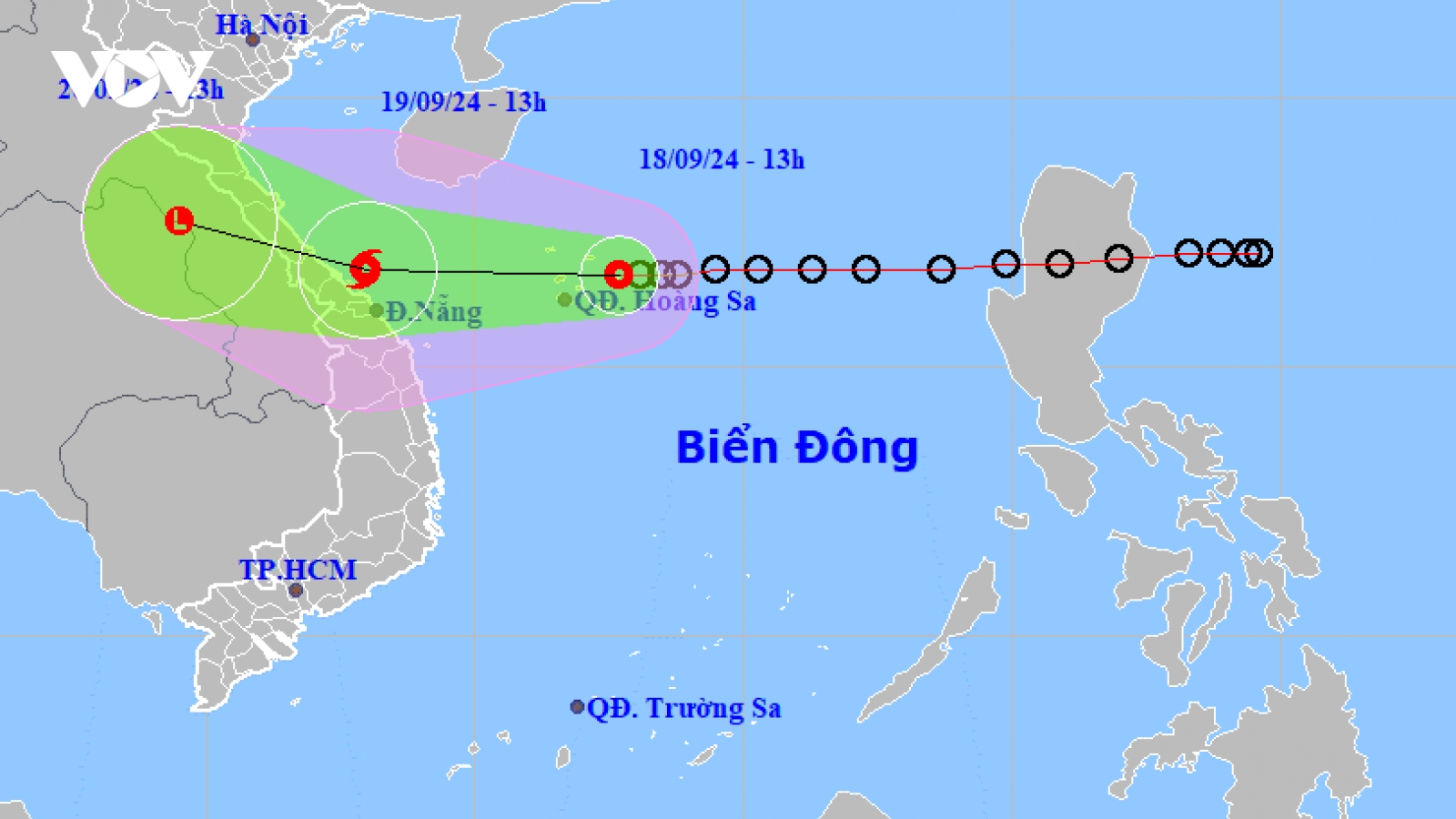 Áp thấp nhiệt đới đang hướng vào miền Trung, Bắc và Trung Trung Bộ có mưa rất to