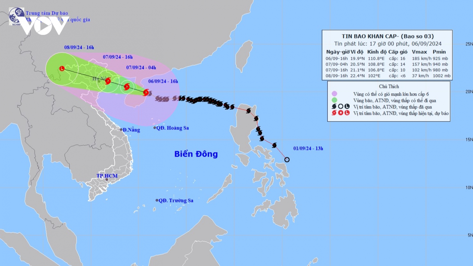 Siêu bão Yagi cách Quảng Ninh 420km, giật trên cấp 17
