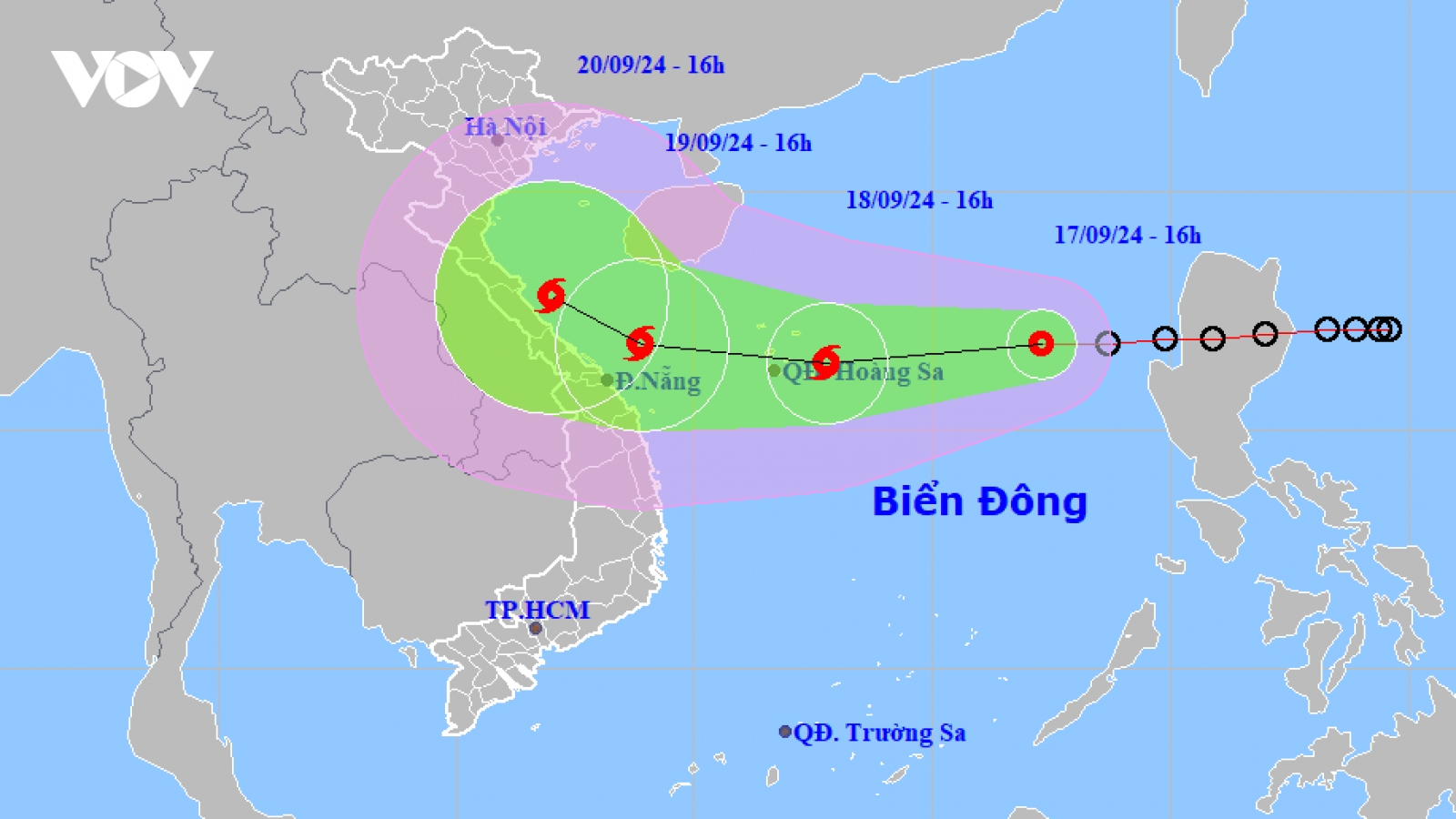Áp thấp cách quần đảo Hoàng Sa 620km, giật cấp 9