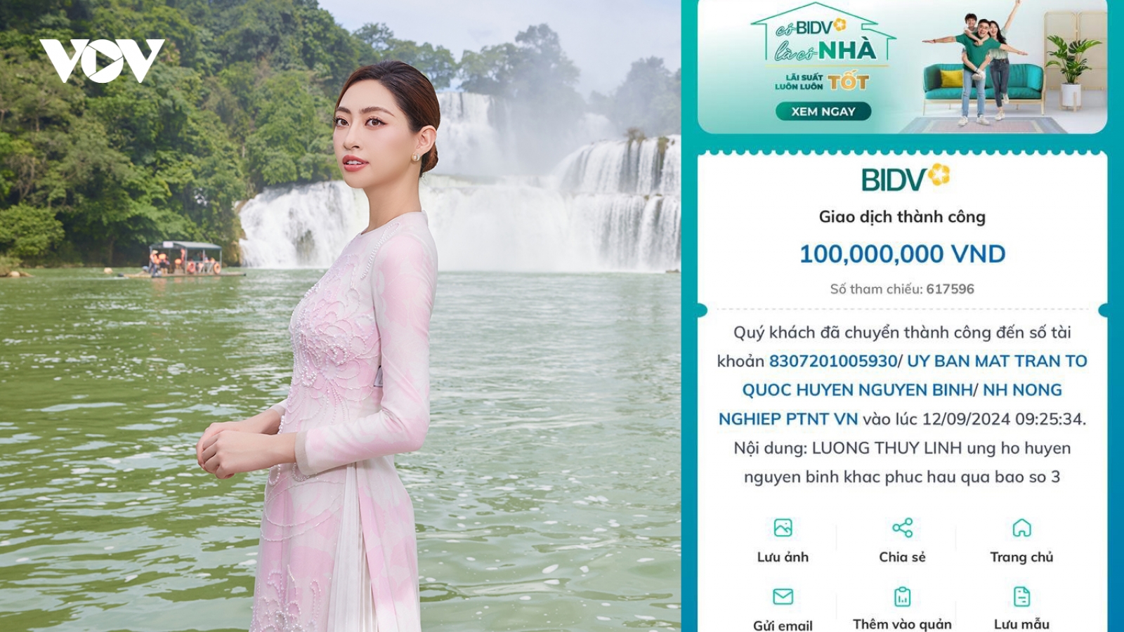 Hoa hậu Lương Thuỳ Linh kêu gọi hỗ trợ quê hương Cao Bằng
