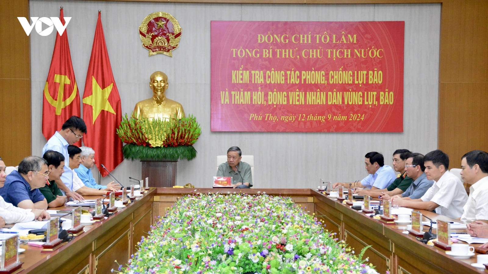 Tổng Bí thư, Chủ tịch nước Tô Lâm chỉ đạo công tác khắc phục bão số 3 tại Phú Thọ