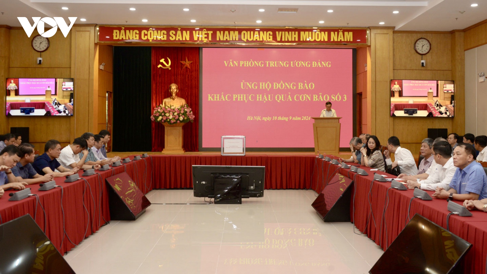 Văn phòng Trung ương Đảng ủng hộ đồng bào khắc phục hậu quả bão số 3