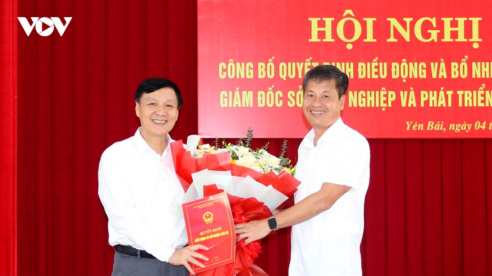 Yên Bái công bố quyết định điều động, bổ nhiệm giám đốc sở