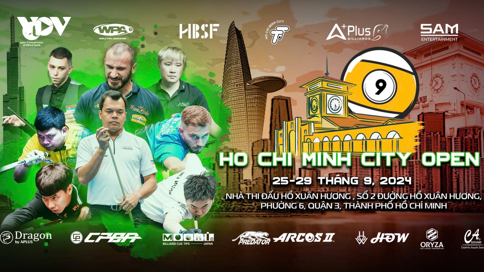 Dàn sao Billiards Pool thế giới chính thức “đổ bộ” Ho Chi Minh City Open 2024