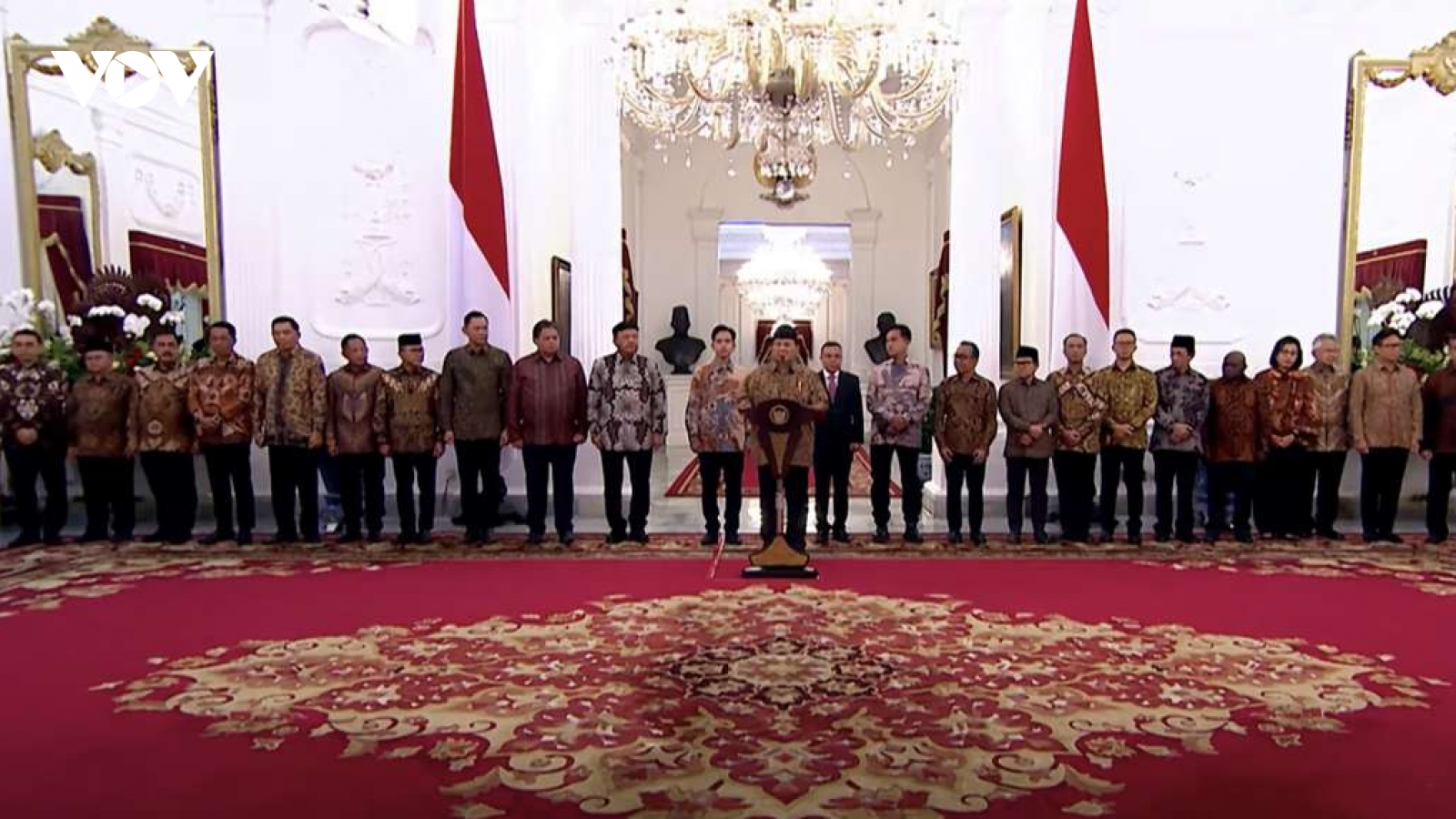 Tổng thống Indonesia công bố Nội các mới với 48 Bộ trưởng