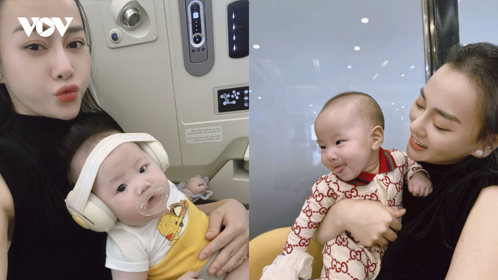 Sao Việt 30/10: Phương Oanh đưa 2 con sinh đôi cùng đi công tác