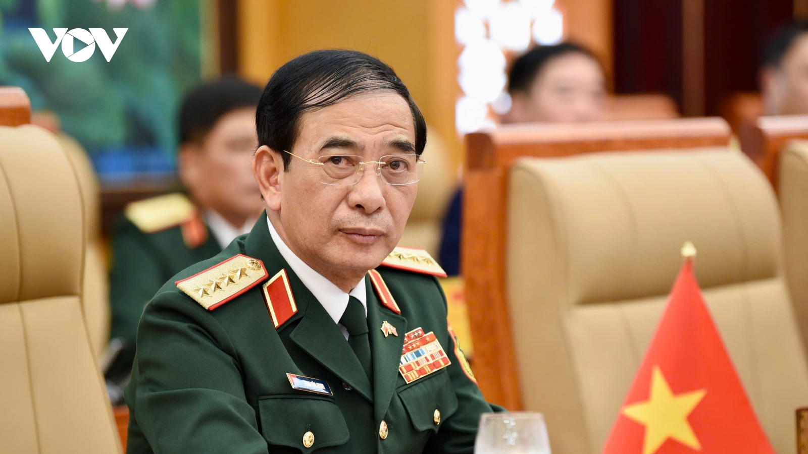 Đại tướng Phan Văn Giang hội đàm với Phó Chủ tịch Quân ủy Trung ương Trung Quốc