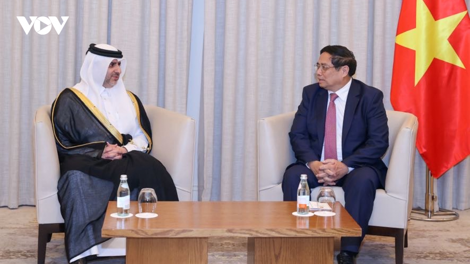 Thủ tướng Phạm Minh Chính tiếp Chủ tịch Cơ quan Đầu tư Qatar