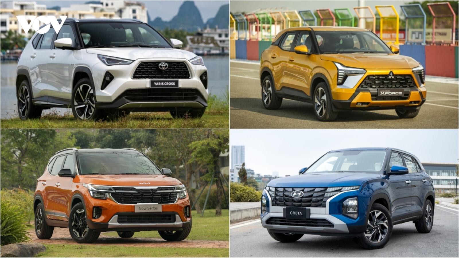 So sánh Toyota Yaris Cross V với Xforce Exceed, Creta 1.5 đặc biệt, Seltos Delux