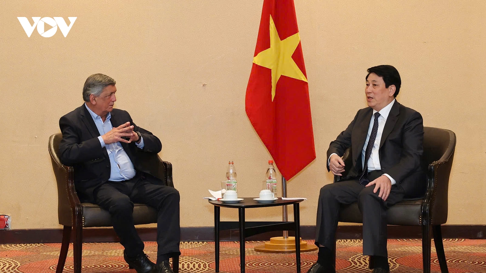 Chủ tịch nước Lương Cường tiếp Chủ tịch Đảng cộng sản Chile Lautaro Carmona Soto