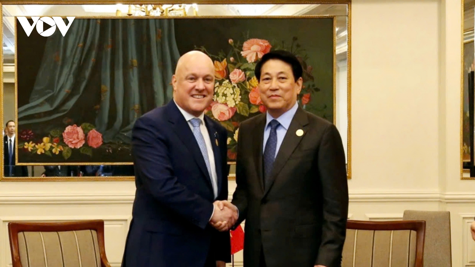 Chủ tịch nước Lương Cường gặp Thủ tướng New Zealand Christopher Luxon