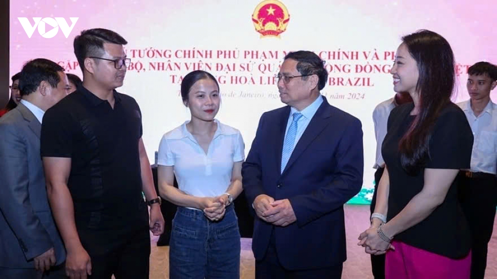 PM Pham Minh Chinh meets Vietnamese expatriates in Brazil