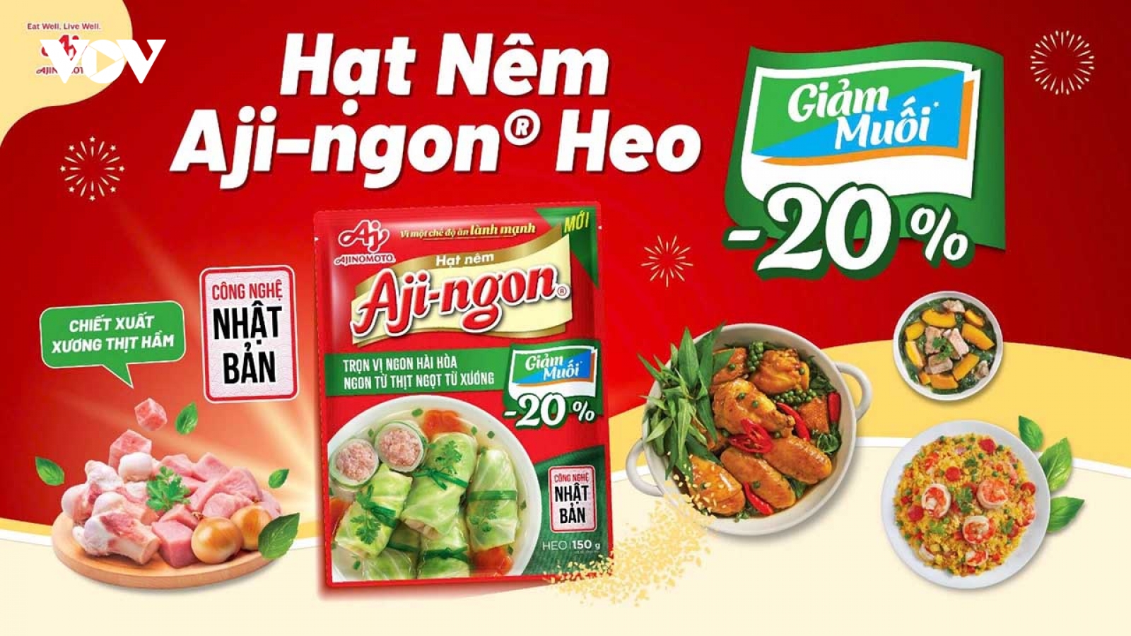 Hạt nêm Aji-ngon Heo Giảm Muối: Giải pháp lý tưởng cho bữa ăn giảm muối vẫn ngon