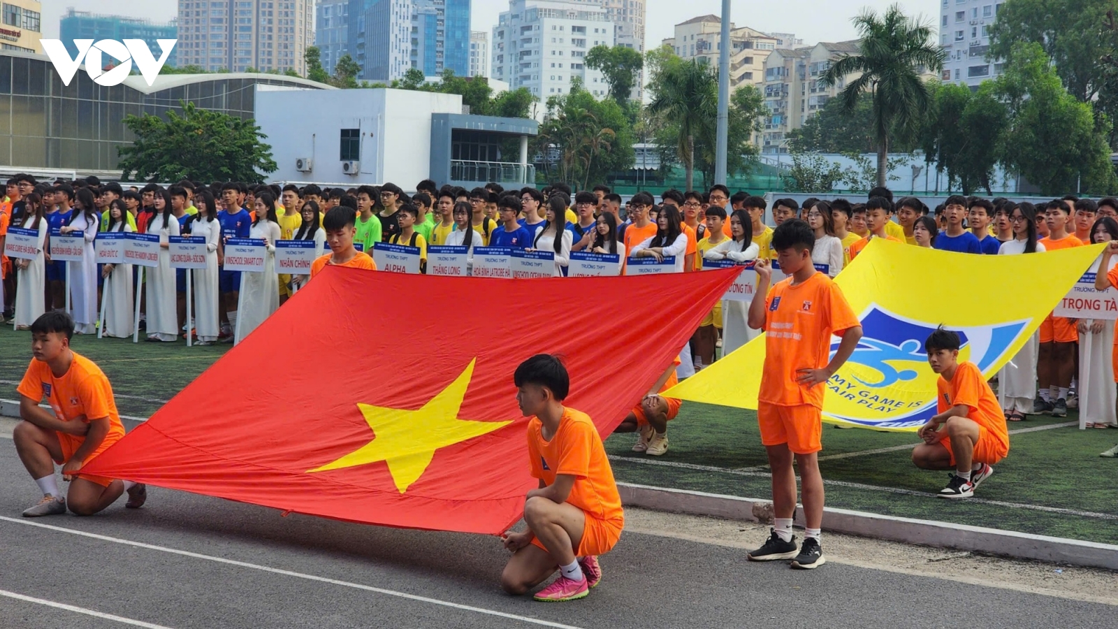 Khai mạc giải bóng đá học sinh THPT Hà Nội - Cúp Báo An ninh Thủ đô 2024