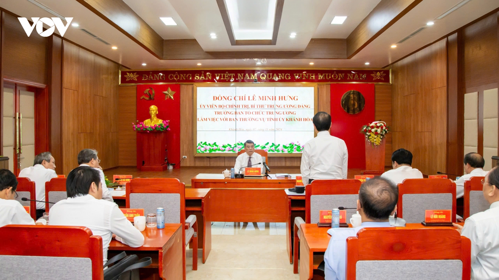 Trưởng Ban Tổ chức Trung ương Lê Minh Hưng làm việc với lãnh đạo tỉnh Khánh Hòa