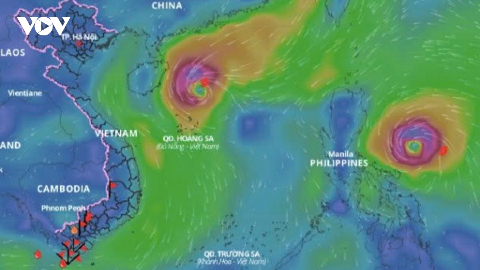 Bão Yinxing chưa tan, bão Toraji đã hình thành hướng vào Biển Đông