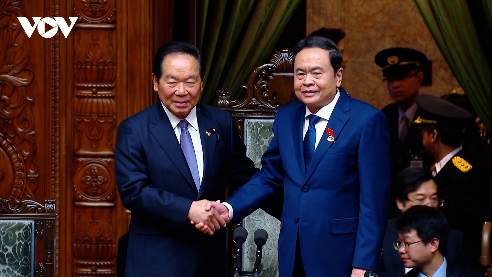 Chủ tịch Quốc hội Trần Thanh Mẫn hội đàm với Chủ tịch Hạ viện Nhật Bản