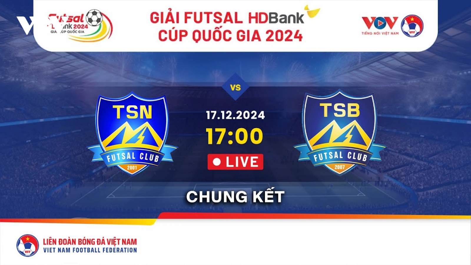 Xem trực tiếp Thái Sơn Nam vs Thái Sơn Bắc - Futsal HDBank Cúp Quốc gia 2024