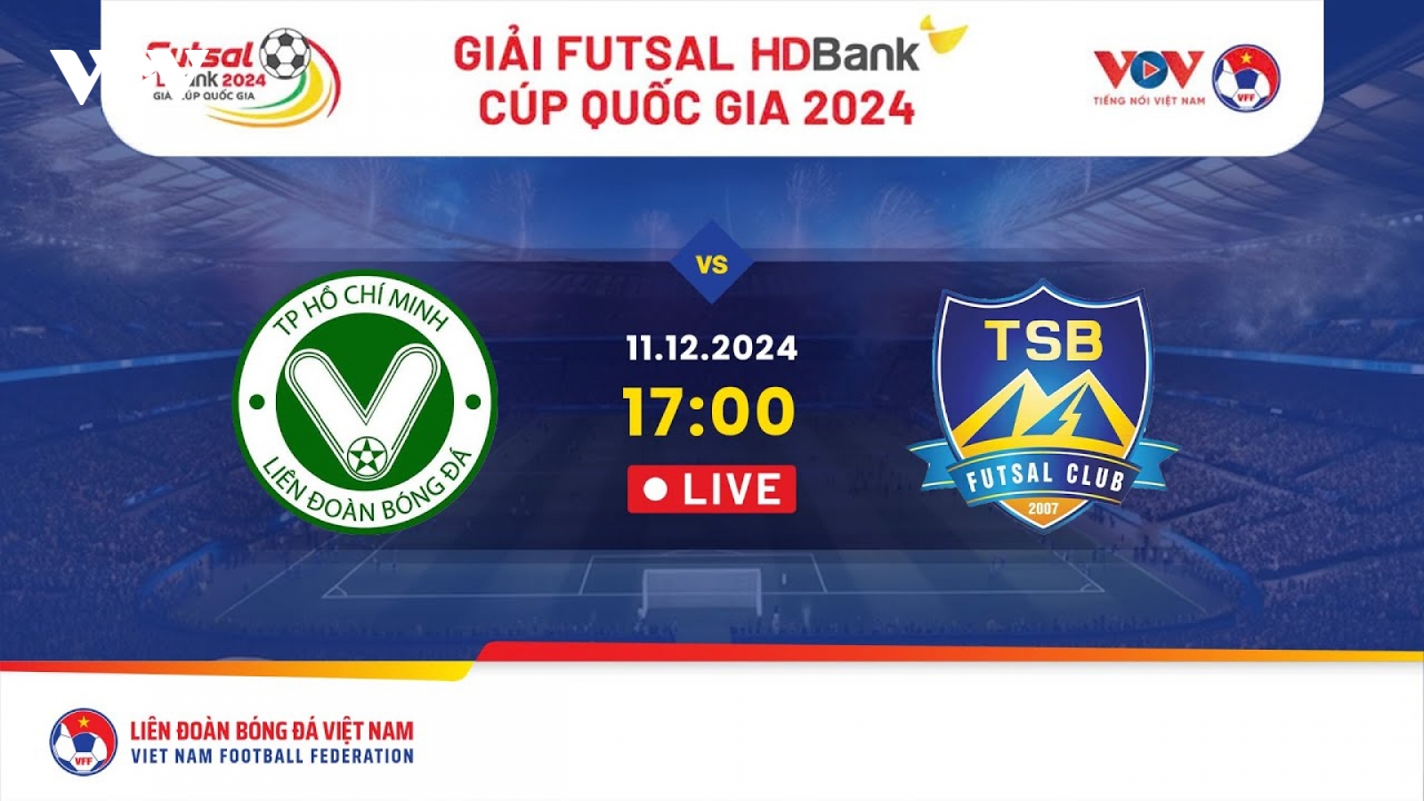 Xem trực tiếp Trẻ TP.HCM vs Thái Sơn Bắc - Futsal HDBank Cúp Quốc gia 2024