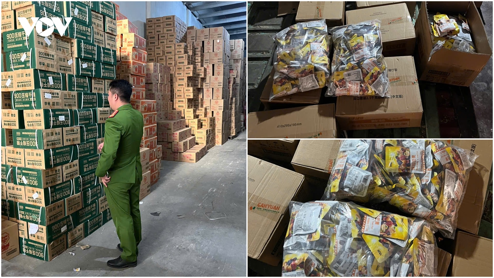 Công an Hà Nội thu giữ hơn 1 tấn bánh kẹo, ngũ cốc không rõ nguồn gốc