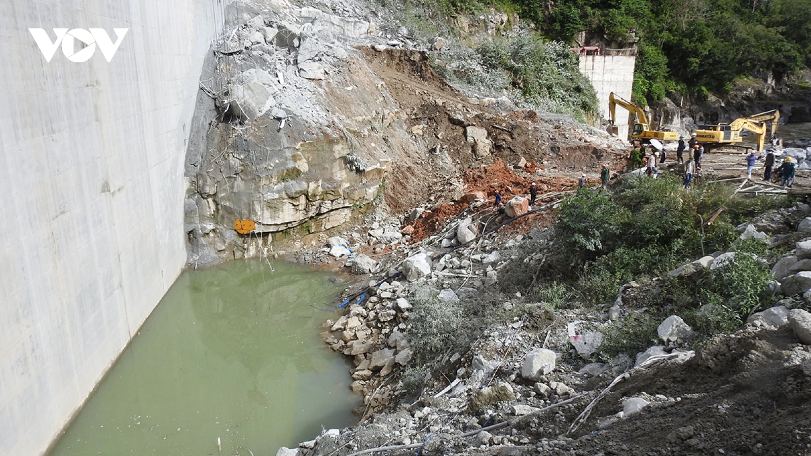 Hiện trường tìm kiếm 2 nạn nhân còn mất tích tại thuỷ điện Đăk Mil 1