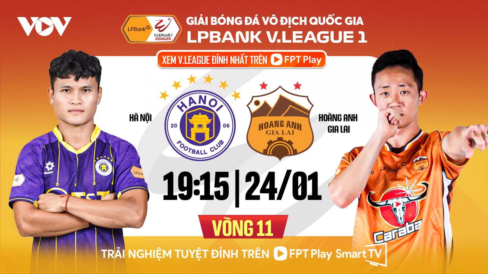 Lịch thi đấu bóng đá Việt Nam hôm nay 24/1: "Đại chiến" giữa Hà Nội và HAGL