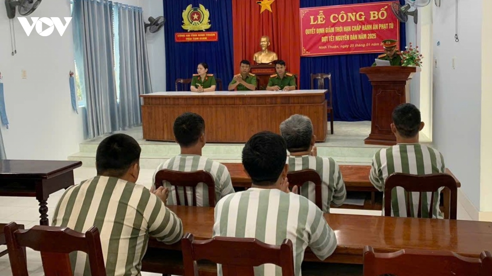 Cải tạo tốt, 4 phạm nhân tại Ninh Thuận được giảm án dịp Tết