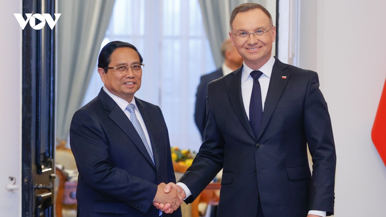 Thủ tướng Phạm Minh Chính hội kiến Tổng thống Ba Lan Andrzej Duda