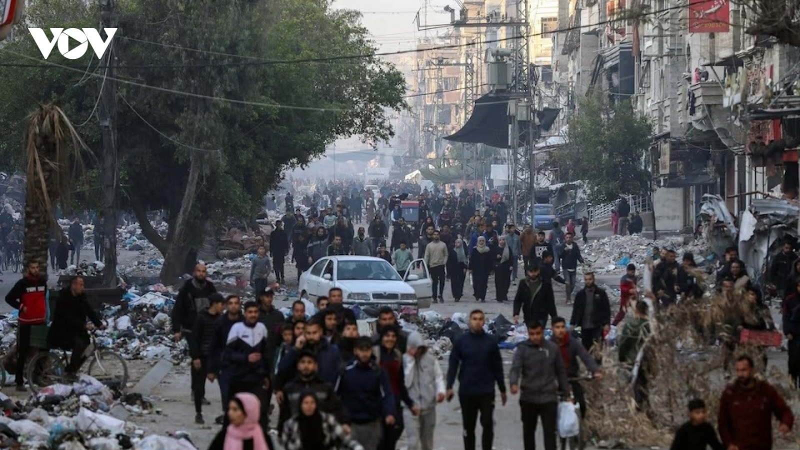 Lệnh ngừng bắn trên dải Gaza có hiệu lực sau gần 3 giờ trì hoãn