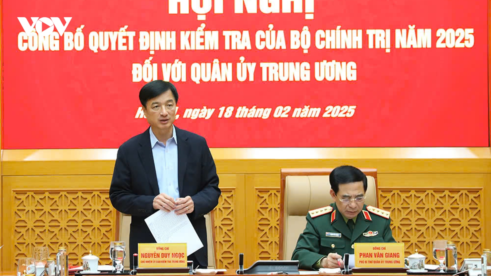 Triển khai quyết định kiểm tra đối với Quân ủy Trung ương