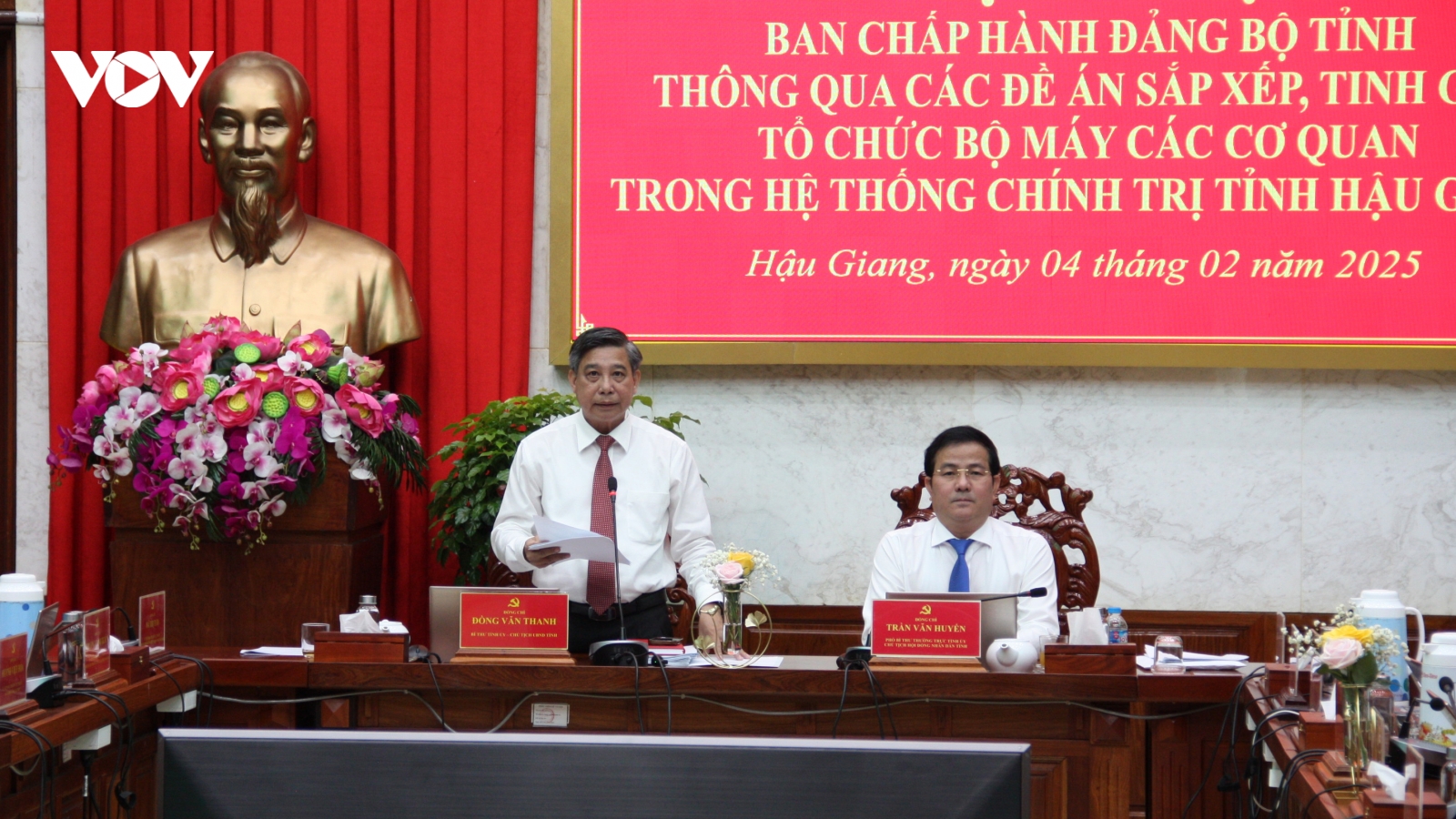 Tỉnh Hậu Giang thông qua các đề án sắp xếp, tinh gọn bộ máy