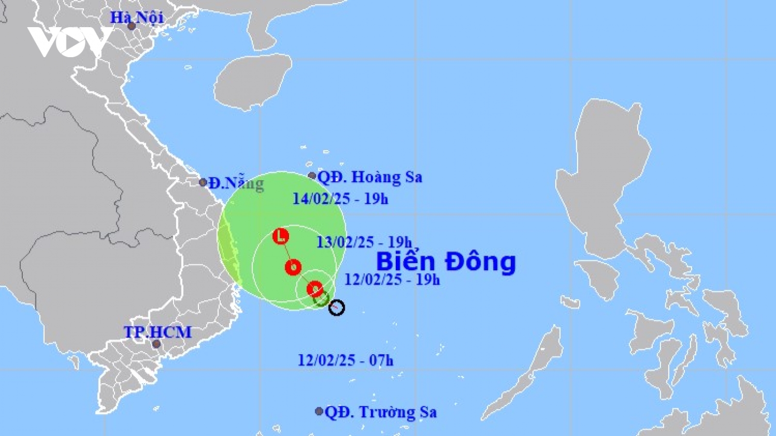 Áp thấp nhiệt đới giật cấp 8 di chuyển hướng Tây Bắc với tốc độ 5-10 km/h